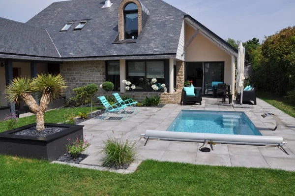 Dallage piscine - paysagiste Vannes