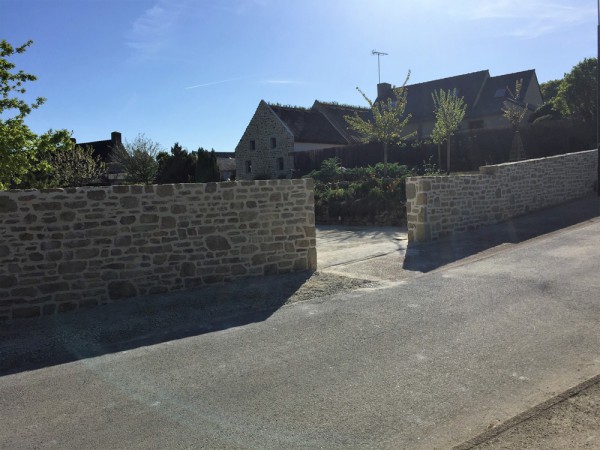 Mur en pierre - paysagiste Vannes
