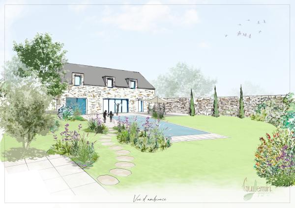 Vue ambiance jardin