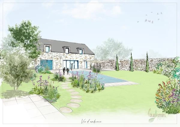Vue ambiance jardin