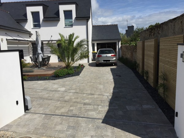 Pavage multiformat entrée - paysagiste Vannes