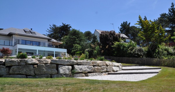Enrochement en granit - paysagiste Vannes