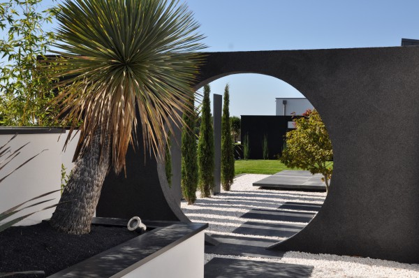 Mur rond sur mesure - paysagiste Vannes