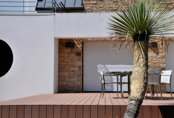 Terrasse bois composite - paysagiste Vannes