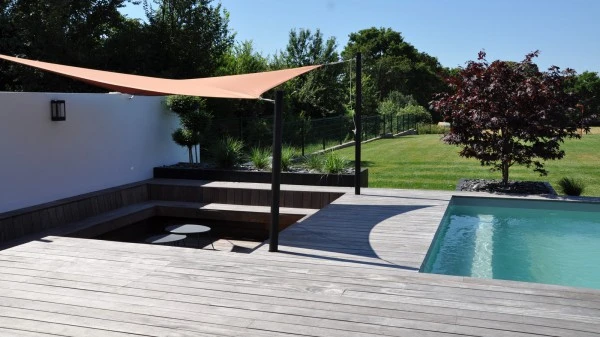 Abords de piscine, terrasse bois