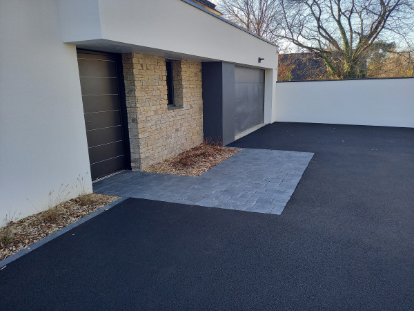 Enrobé, pavage multiformat entrée - paysagiste Vannes