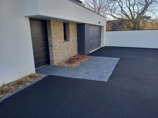 Enrobé, pavage multiformat entrée - paysagiste Vannes