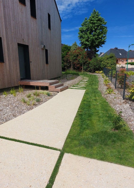 Béton érodé - paysagiste Vannes
