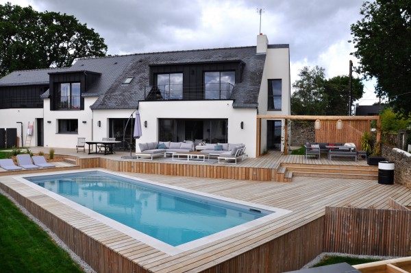 Terrasse et pergola bois - paysagiste Vannes