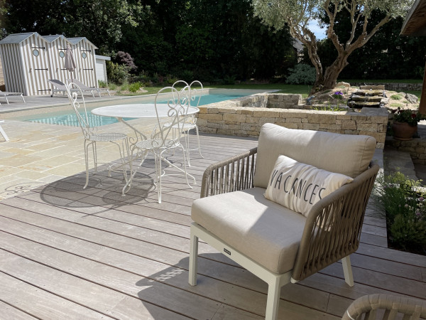 Terrasse bois, dallage piscine