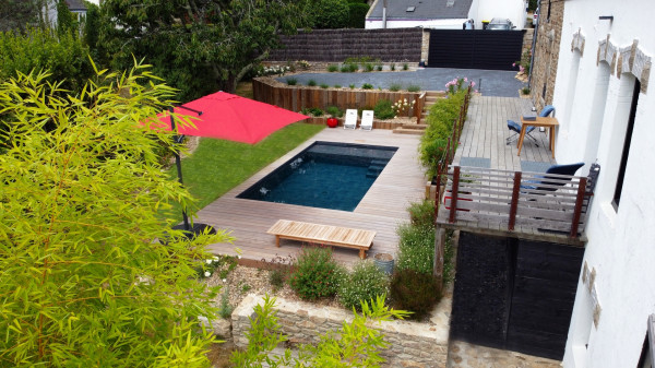 Abords de piscine, terrasse bois