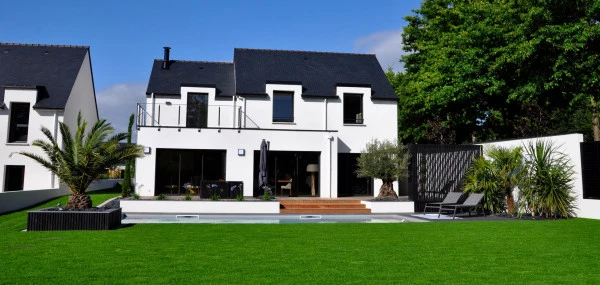Terrasse bois et dallage