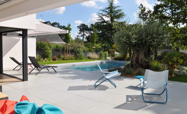 Terrasse dallage sur plots