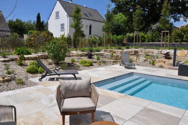 Terrasses en dallage céramique - paysagiste Vannes