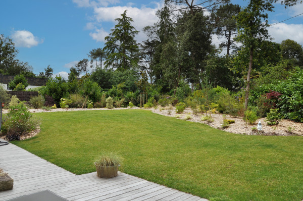 Terrasse bois Douglas gris - paysagiste Vannes