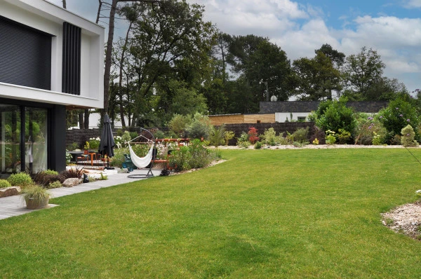 Terrasse bois Douglas gris - paysagiste Vannes