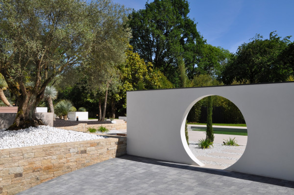 Mur rond sur mesure - paysagiste Vannes