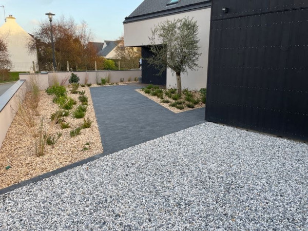Pavage, nidagravel entrée - paysagiste Vannes