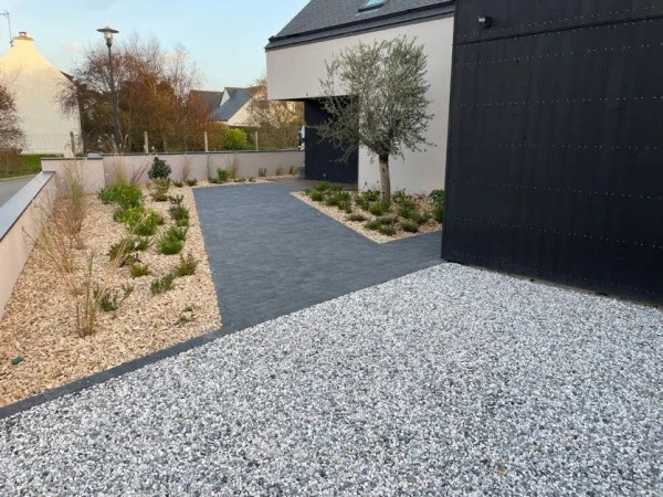Pavage, nidagravel entrée - paysagiste Vannes