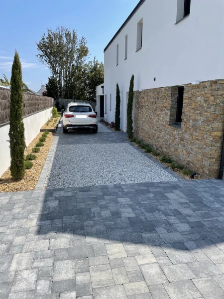 Pavage multiformat, nidagravel entrée