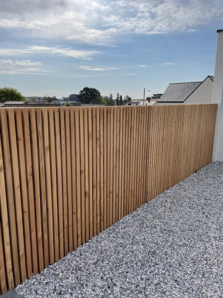 Palissade en liteaux bois sur mesure