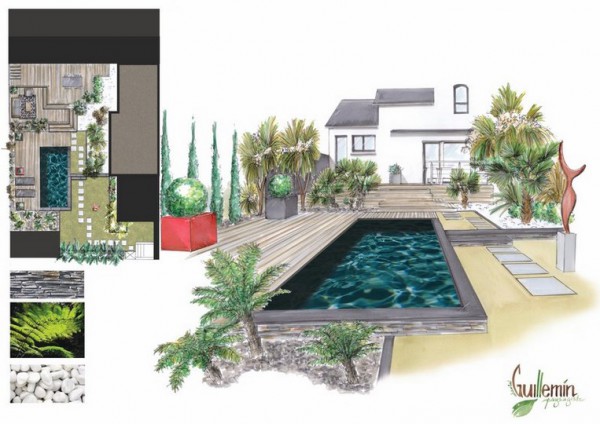 Conception plan piscine à Saint-Avé